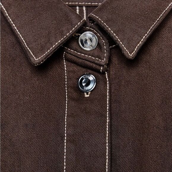 ZARA Z1975 SHORT SLEEVE DENIM JUMPSUIT - Picture 9 of 9